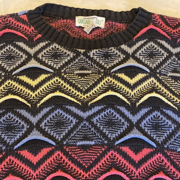 Pull Homme Vintage Wisconsin En Coton Rouge Taille M - Made In USA - Occasion Bon état